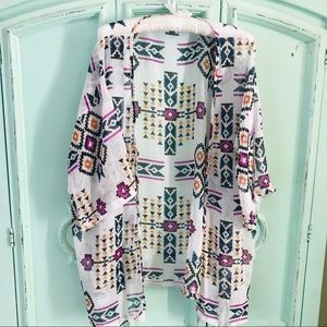 Aztec/rustic kimono
